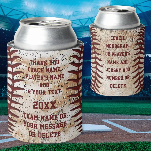 Enfriador De Latas Regalos de béisbol para jugadores y entrenadores,  (Cheap gifts for baseball coaches. Senior night baseball gifts. Gift ideas for baseball team.)