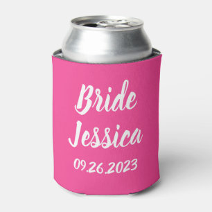 Enfriador De Latas Regalos de boda rosa elegante escritura Bodas eleg
