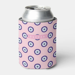 Enfriador De Latas Regalos Personalizados con Patrón de Ojo Malo Rosa