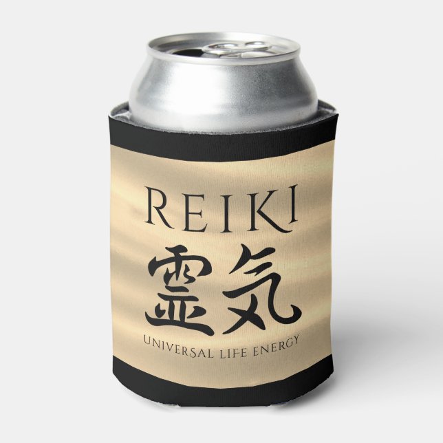 Enfriador De Latas Reiki 霊 気 energía caligráfica de vida en Japón (Lata Anverso)