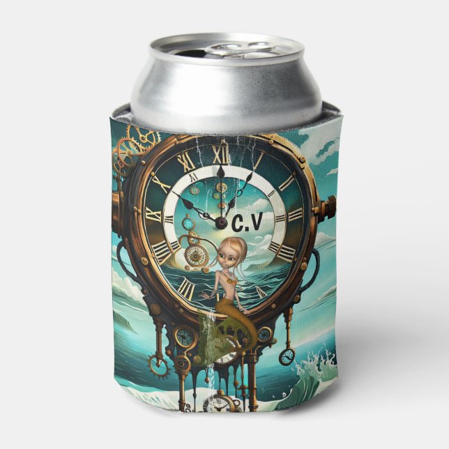Enfriador De Latas Reloj de vapor fantástico (Lata Anverso)