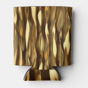 Enfriador De Latas Representación 3D de Ola Dorada.