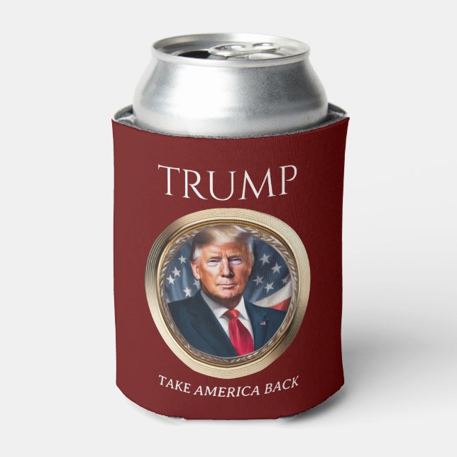 Enfriador De Latas Republicano Colectivo Rojo Donald Trump 2024 (Lata Anverso)