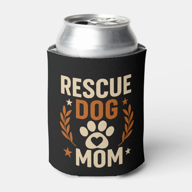 Enfriador De Latas Rescue Dog Mom (Lata Anverso)
