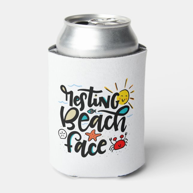 Enfriador De Latas Resting Beach Face (Lata Anverso)