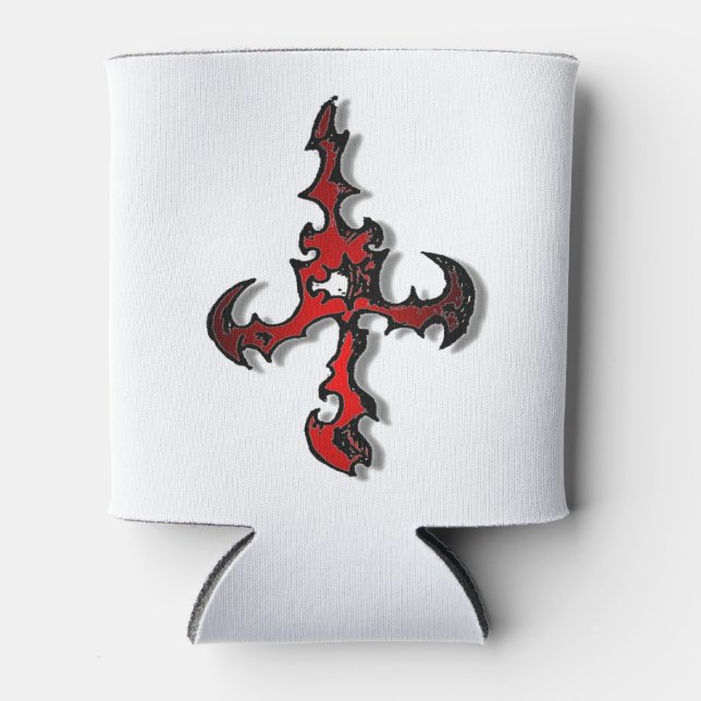 Enfriador De Latas Resumen Ax Tribal Tattoo Design- rojo (Anverso)