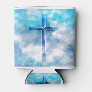 Enfriador De Latas Resumen azul de Jesús Cross