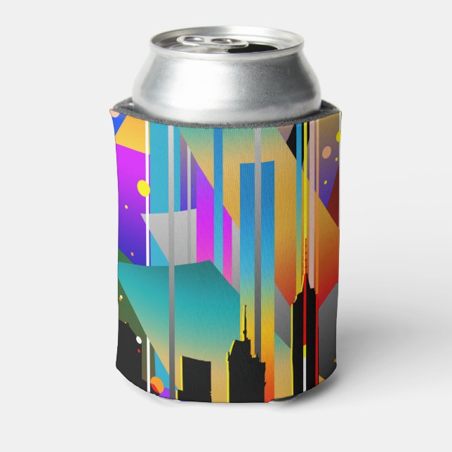 Enfriador De Latas Resumen de formas geométricas modernas de Nueva Yo (Reverso de la lata)