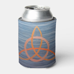 Enfriador De Latas Resumen de Triquetra   Blue Gold Celtic Trinity Kn