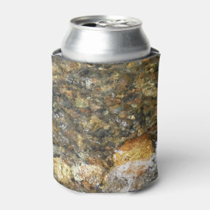 Enfriador De Latas Resumen natural de guijarros rojos marrones y gris