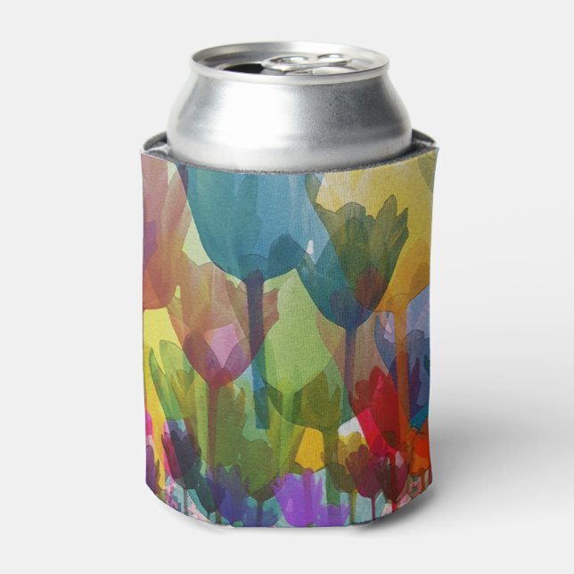 Enfriador De Latas Resumen Tulips (Lata Anverso)