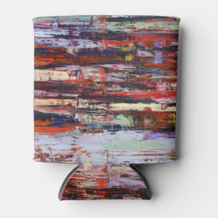 Enfriador De Latas Resumen vibrante: Pintura artística de tela