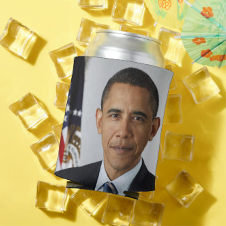 Enfriador De Latas Retrato de Barack Obama en la Casa Blanca