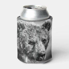 Enfriador De Latas Retrato de oso pardo
