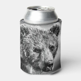 Enfriador De Latas Retrato de oso pardo