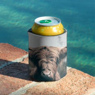 Enfriador De Latas Retrato de vaca Highland