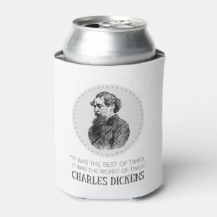 Enfriador De Latas Retrato y cita de Charles Dickens