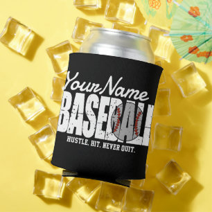 Enfriador De Latas Retro Béisbol ADD NOMBRE Pinstripe Team Player