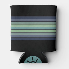 Enfriador De Latas Retro Blue & Green Surfboard Stried