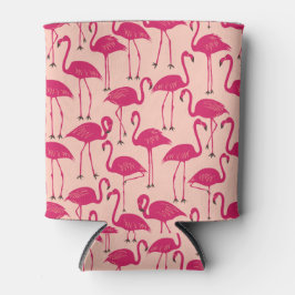 Enfriador De Latas Retro Flamingo | Summer Poolside Sunset Sherbet