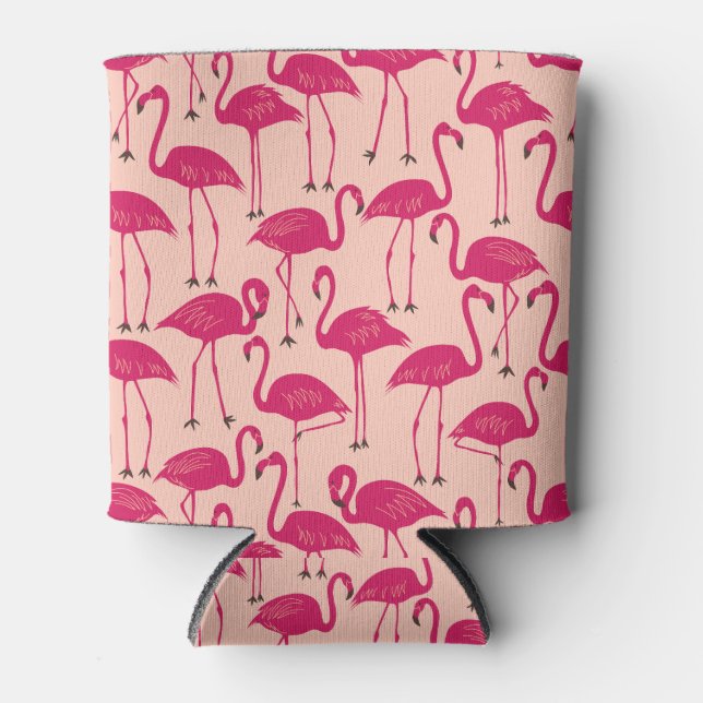 Enfriador De Latas Retro Flamingo | Summer Poolside Sunset Sherbet (Anverso)
