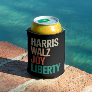 Enfriador De Latas Retro Harris Vals 2024 Harris Walz Alegría Liberta