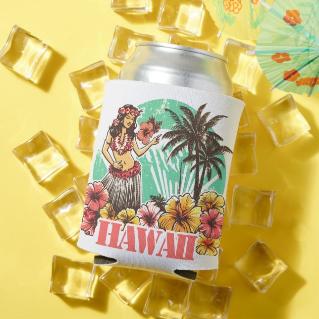 Enfriador De Latas Retro Hawaii (Verano in situ)