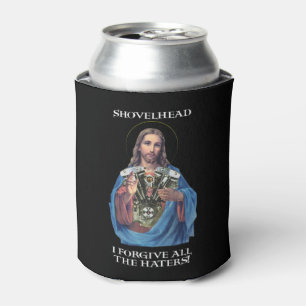 Enfriador De Latas Retro Jesus Shovelhead Perdono a todos los que odi