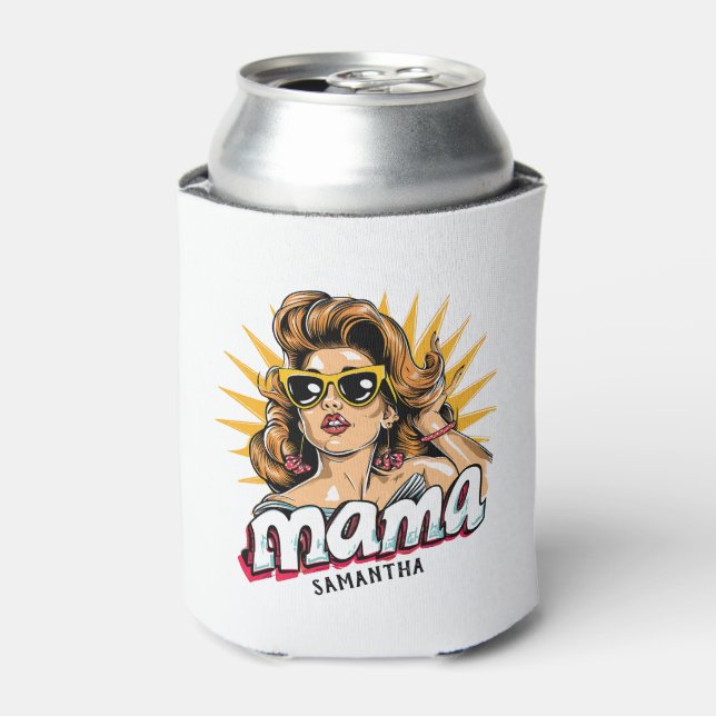 Enfriador De Latas Retro mamá pop Art 1 personalizado (Lata Anverso)
