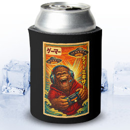 Enfriador De Latas Retro Vintage Japonés UFO Pie Grande Humor Gamer
