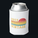 Enfriador De Latas Retro Vintage Sunset 1962 Birthday<br><div class="desc">Retro Vintage Sunset 1962 Birthday</div>