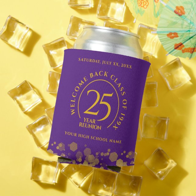 Enfriador De Latas Reunión de la Escuela Purple & Gold (Verano in situ)