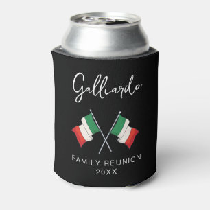 Enfriador De Latas Reunión Familiar de la Bandera Italiana