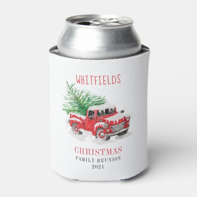 Enfriador De Latas Reunión familiar de vacaciones de navidades (Lata Anverso)