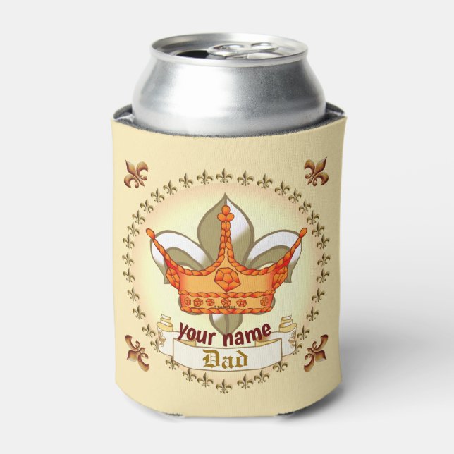 Enfriador De Latas Rey de realeza, papá de la corona (Lata Anverso)
