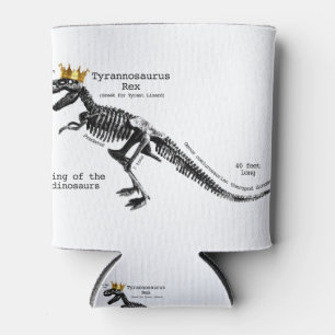 Enfriador De Latas Rey esquelético de T Rex de los dinosaurios