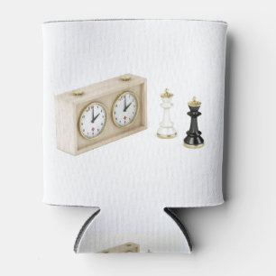 Enfriador De Latas Reyes de ajedrez y reloj de ajedrez