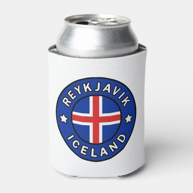 Enfriador De Latas Reykjavik Islandia (Lata Anverso)