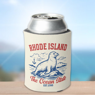 Enfriador De Latas Rhode Island Nature Scene – Seal & Sea Design
