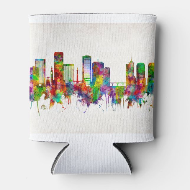 Enfriador De Latas Richmond Virginia Skyline (Anverso)