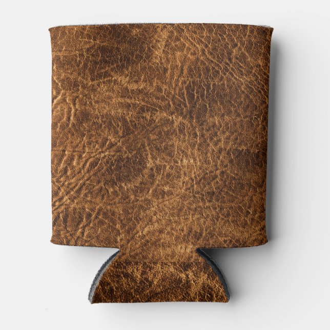 Enfriador De Latas Ricos cuero marrón oscuro (Anverso)