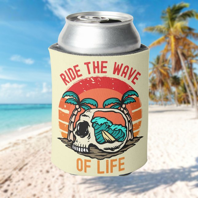 Enfriador De Latas Ride the Wave of Life Surfing  | Motivational Sea (Subido por el creador)