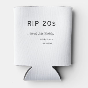 Enfriador De Latas RIP 2002 cumpleaños 21 simple fecha mínima de brun