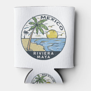Enfriador De Latas Riviera Maya México Vintage