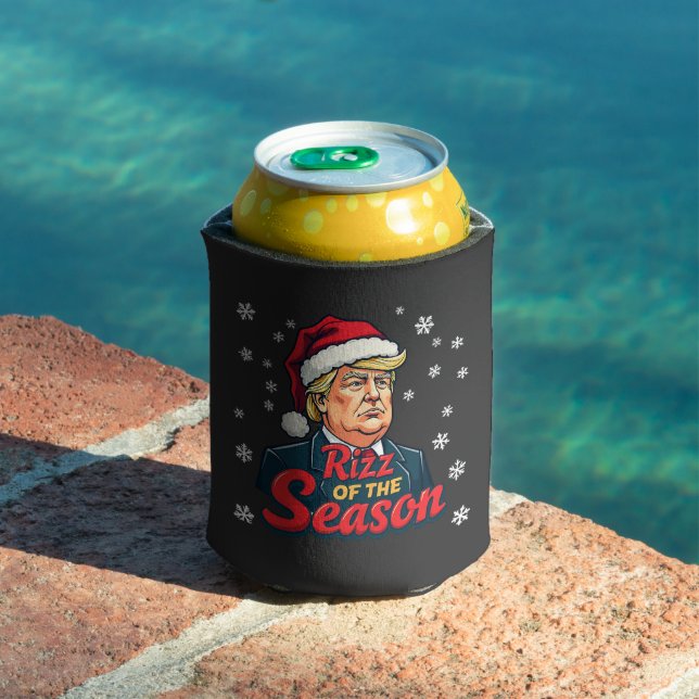 Enfriador De Latas Rizz of the Season Funny Navidades de Trump (Piscina in situ)