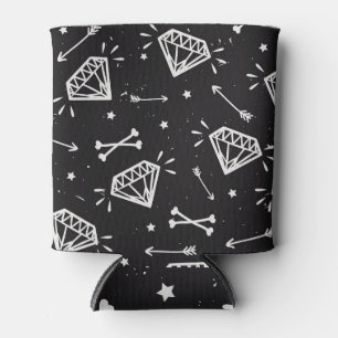 Enfriador De Latas Roca gruesa: diamantes, patrón de huesos.