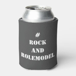 Enfriador De Latas #RockandRolemodel - Editable en Blanco.