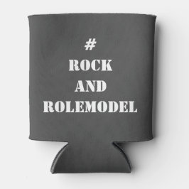 Enfriador De Latas #RockandRolemodel - Editable en Blanco.