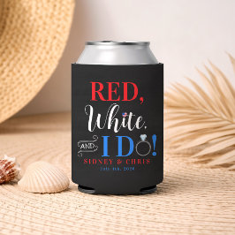 Enfriador De Latas Rojo Blanco & Me Caso