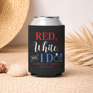 Enfriador De Latas Rojo Blanco & Me Caso